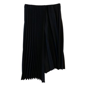 생로랑 비대칭 플리츠 스커트
