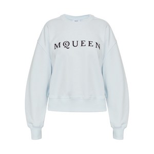 알렉산더맥퀸 로고 프린트 스웨트셔츠, 블루계열, Italy 40(KR 55)