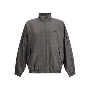 발렌시아가 checked zip-up jacket, 그레이계열, Numeric 2(KR 105)