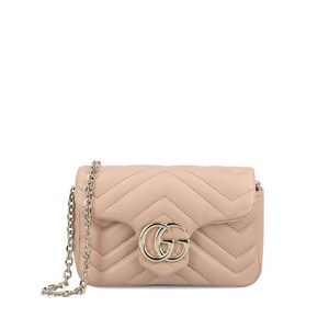 구찌 Chevron logo calfskin shoulder bag