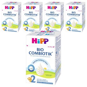 힙 콤비오틱 분유 2단계 무전분, 600g, 5개