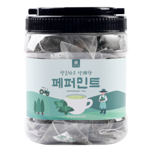 [식물유래 안심 생분해필터] 미담식품 페퍼민트 차 삼각티백, 100개입, 1g, 1개