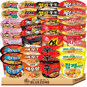 컵라면 큰사발 용기라면 12종 24개입(불닭2 까르보불닭2 간짬뽕2 육개장사발면2 김치사발면2) (신2 새우2 진매2 열2 참깨2 왕뚜껑2 도시락2)