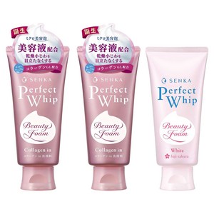 센카 퍼펙트 휩 콜라겐 인 120g 2개 + 화이트 후지 사쿠라 100g 1개