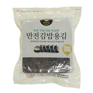만전김 두번 구워 더욱 바삭한 김밥용김 100매, 230g, 1개