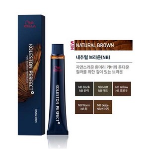 웰라 콜레스톤 퍼펙트 플러스 80g 신형 염색약 내추럴브라운라인 산화제 포함, 1개, 8/02