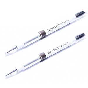 사나뉴본 W 브로우 EX 아이브로우 펜슬, 애쉬브라운, 2개