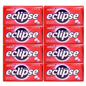 이클립스 스트로베리향 캔디, 34g, 8개