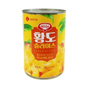 롯데 델가 황도 410g 24캔, 8개