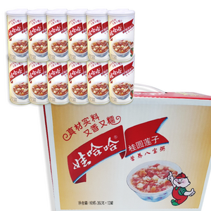 홍홍 중국식품 와하하 팔보죽 즉석죽 영양죽 12캔 1박스 중국, 360g, 12개