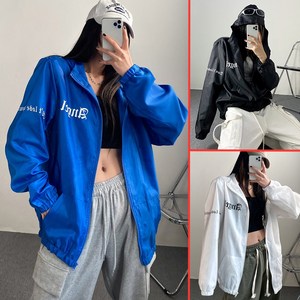 후드 레터링 얇은 바람막이 점퍼 줌바닷컴 방송댄스의상 댄스복 무대의상 아웃터 줌바웨어
