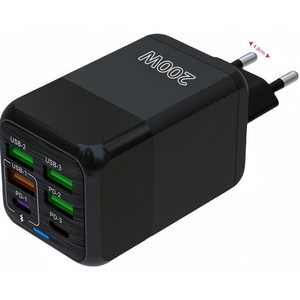 4USB+2PD 6in1 고속충전기 200W