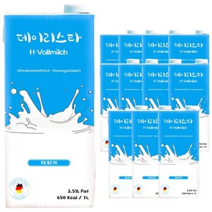 데이리스타 밀쉬 멸균우유, 1L, 12개