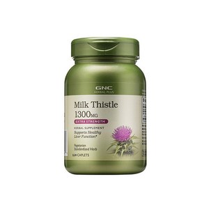 GNC 밀크 씨슬 1300mg 엑스트라 스트렝스 캐플렛, 120정, 1개