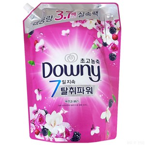 다우니 7일 지속 탈취파워 초고농축 섬유유연제 목련과베리 리필, 2.6L, 2개