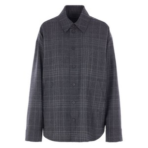 발렌시아가 체크 울 셔츠