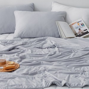 차가운 여름 냉장고 냉감 얇은 쿨링 이불 세트, 아이스 그레이, 냉감이불 단품 SS