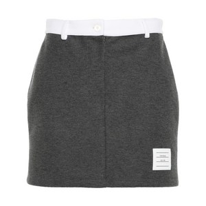 톰 브라운 로고 패치 미니 스커트, 그레이계열, Italy 44(KR 77)