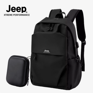 JEEP xtreme performance 지프 대학생 백팩 가방 16인치 노트북 책가방 여행용 백팩 방수 가벼운 경량, 블랙, 1개