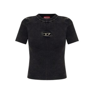 디젤 M 앵커 S 골지 로고 티셔츠, 블랙계열, Standard XS(KR 44)