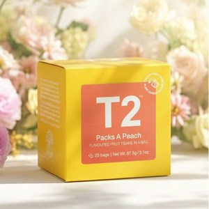 T2 팩스어피치 티백, 87g, 25개입, 1박스