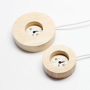 인테리어소품/무드등/레진아트/USB 원형 LED베이스, _11198_80mm 쿨화이트, 1개