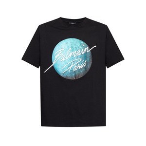 발망 그래픽 프린트 티셔츠, 블랙계열, Standard L(KR 110)