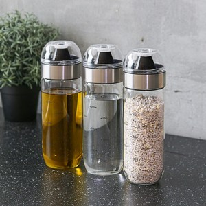 키텐실 블랙엣지 프리미엄 커브드 내열유리 오일병(라운드 베이직 스티커 포함), 3개, 400ml