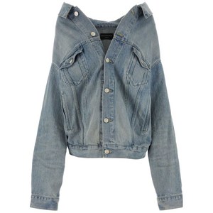 발렌시아가 드롭 숄더 데님 재킷