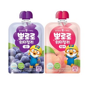 팔도 뽀로로 워터젤리 포도, 120ml, 10개