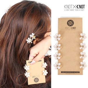 [KNOTXKNOT] 8-16pcs 풀구성 벚꽃 포인트 컷팅 글라스 미니 집게핀