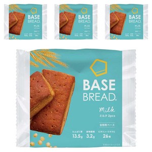 베이스푸드 베이스 브레드 밀크 2개입, 93g, 4개