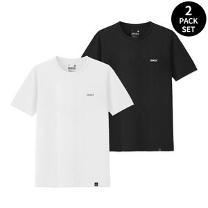 듀클라이 2PACK 에센셜 반팔 티셔츠 M-4XL 빅사이즈 남자반팔티 (블랙/화이트)