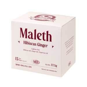 말레트 유기농 히비스커스 차 티백 진저 생강, 2.5g, 15개입, 1박스