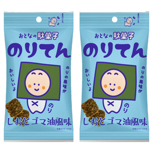 Maruka Food Expenses Rich Series 김 튀김 스낵 소금과 참기름 풍미, 22g, 2개