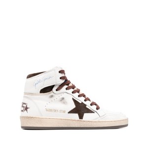 골든 구스 스카이 스타 하이탑 스니커즈, Italy 36(KR 235), 화이트계열+브라운계열