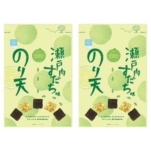 Maruka Foods Setouchi Series 김 튀김 스낵 세토우치 스다치 귤 맛, 50g, 2개