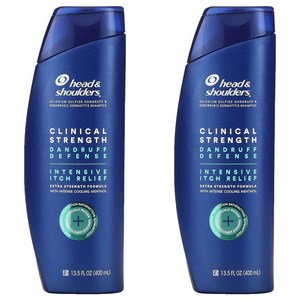 헤드앤숄더 클리니컬 스트렝스 댄드러프 디펜스 인텐시브 이치 릴리프 샴푸, 400ml, 2개