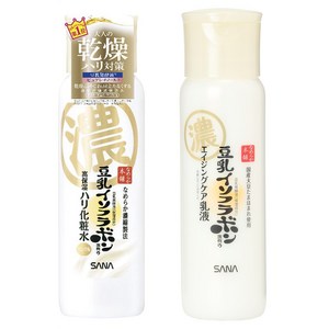 나메라카혼포 두유 이소플라본 함유 딥모이스처 탄력 화장수 200ml + 로션 150ml