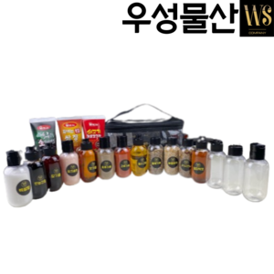 캠핑 양념 통 세트 플라스틱 조미료 소스통 캠핑용조미료세트, C세트(각100g)양념15종/공병3개증정, 1세트, 100ml