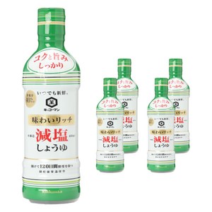 기꼬만 리치 저염 간장, 450ml, 5개