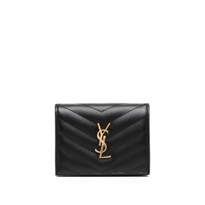 생로랑 로고 아플리케 지갑