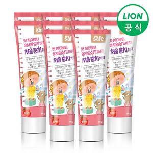 [라이온코리아] 키즈세이프 어린이 치약 90g x 10개, 상세 설명 참조, 상세 설명 참조, 상세 설명 참조, 제품선택:1.키즈세이프 치약 딸기향 10개