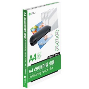 미령문구 A4 A3 100mic 기계 코팅필름 100개입 1팩 무료발송, A4기계코팅지