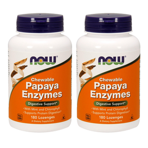 나우푸드 츄어블 파파야 엔자임 로젠지, 180정, 2개