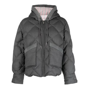 톰 브라운 슈퍼 120s 후드 패딩 재킷, 그레이계열, Italy 38(KR 44)