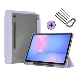 갤럭시탭 S10 FE / S10 FE 플러스 호환 S펜슬 수납 투명 클리어 케이스 북커버 아이친구