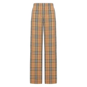 버버리 밴딩 웨이스트 체크 팬츠, 베이지계열, UK 8(KR 55)