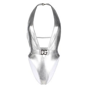 돌체앤가바나 로고 장식 원피스 수영복, 실버계열, Italy 2(KR 44)