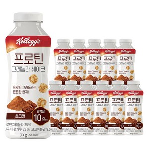 켈로그 프로틴 그래놀라 쉐이크 초코맛, 50g, 12개
